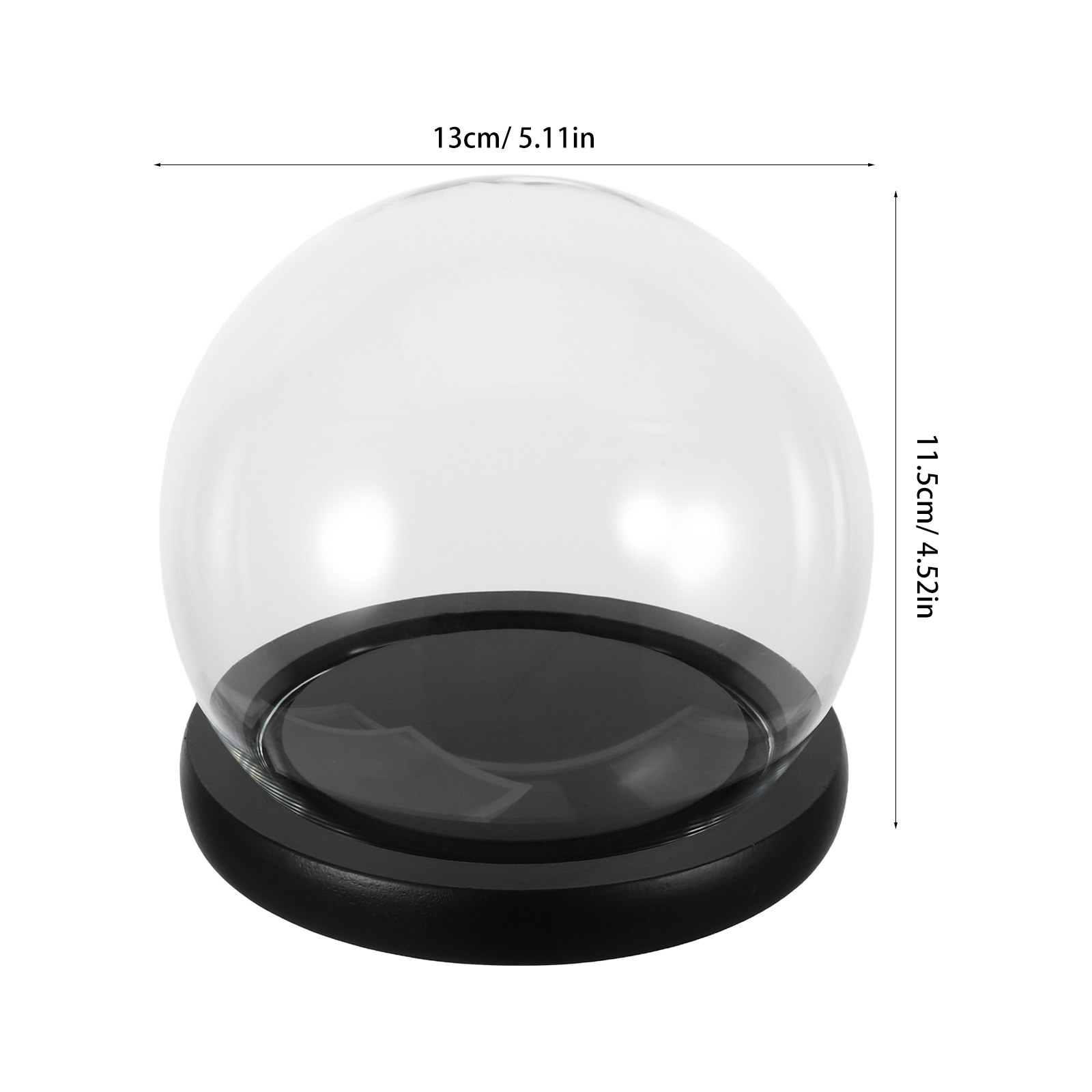 Glass Cloche Dome with Solid W - Plastic Dome Clear ulasan dan harga
