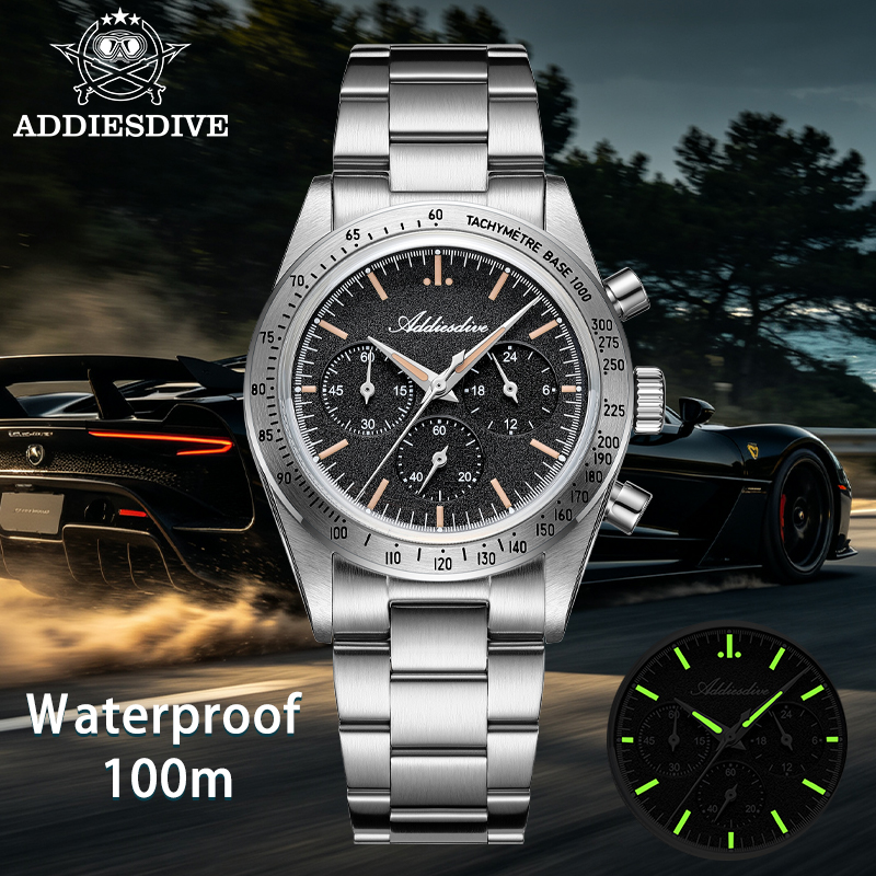 ADDIESDIVE 0S20 Chronograph Qu - Plastic Dome Clear ulasan dan harga