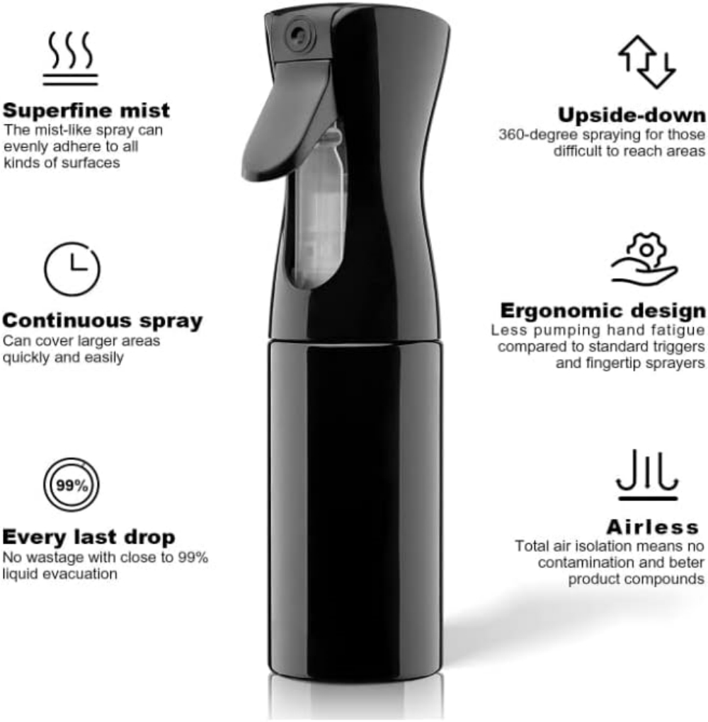 200ml Continuous Spray 360° Up - Misting Bottle Fine ulasan dan harga